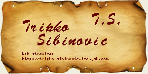 Tripko Sibinović vizit kartica